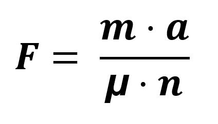fórmula que permite encontrar la fuerza requerida por el efector final del robot
