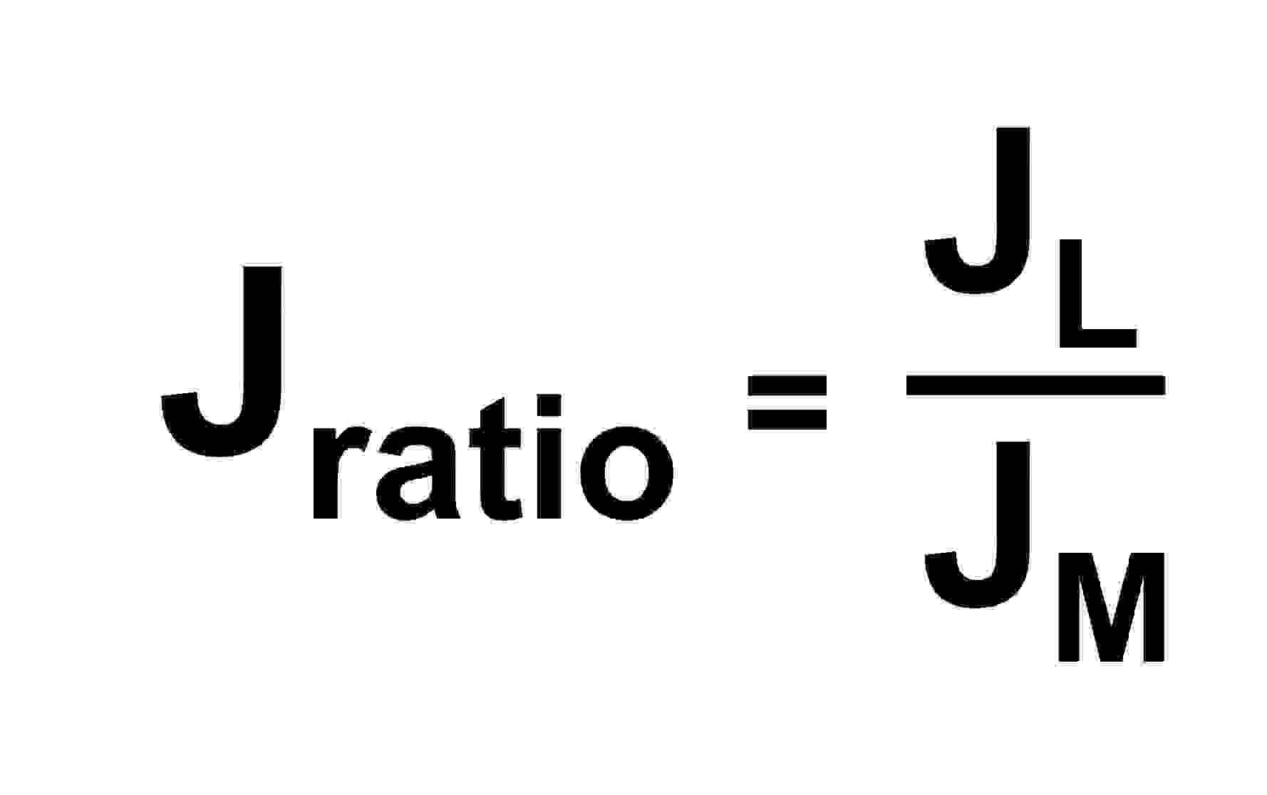Fórmula para calcular la relación de inercia